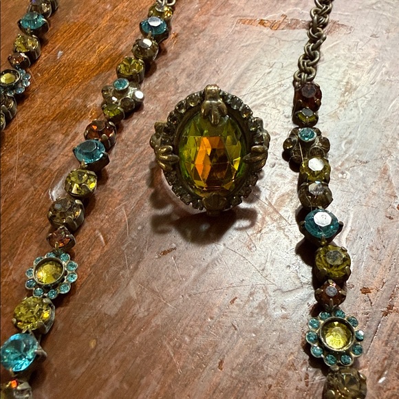 Sorrelli Blue and Gold Necklace Set - Picture 2 of 4